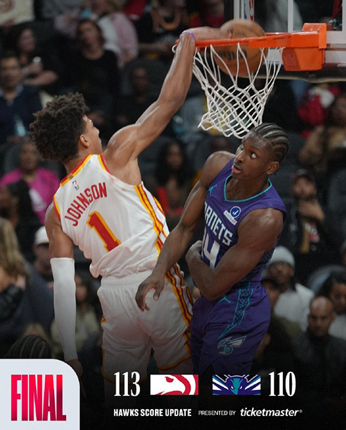 11月24日 NBA常规赛 黄蜂vs老鹰 全场录像及集锦