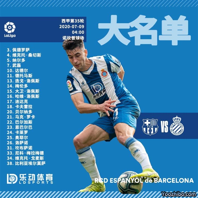 西班牙人vs<a href=/zuqiu/suoyou/barcelona/ target=_blank class=infotextkey>巴萨</a>大名单